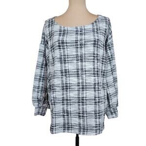 LOFT Plus Size 16 18 Plaid Blouse